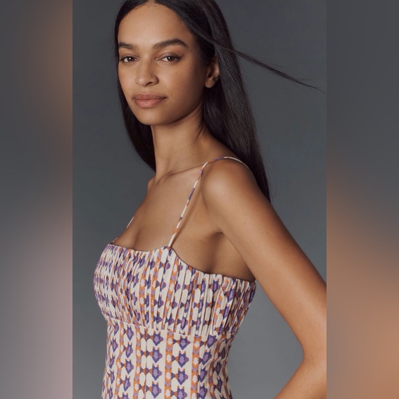 NWT Anthropologie Maeve The Ophelia Sleeveless Linen Slim Mini Dress, Size 14 - Picture 3 of 8